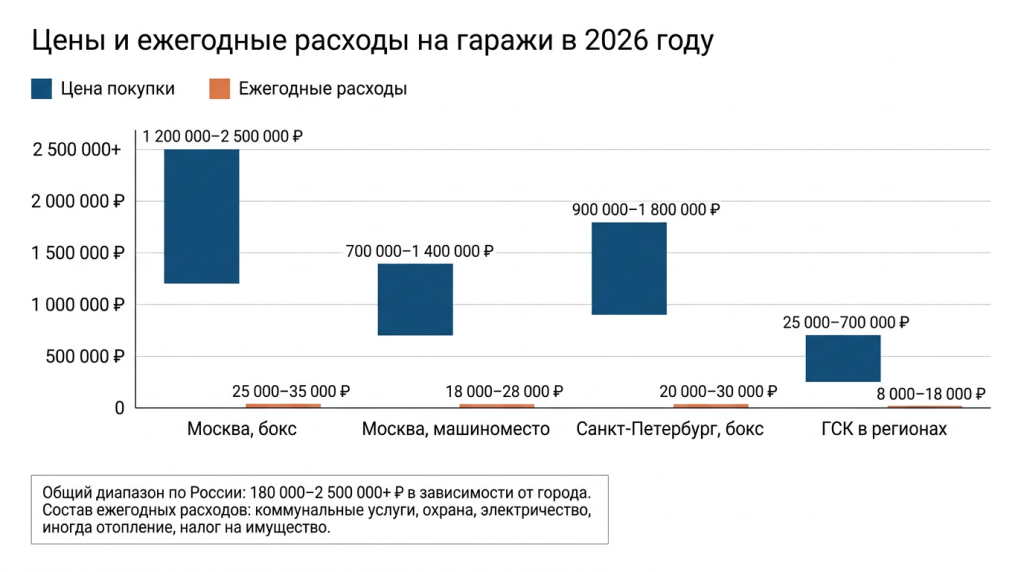 Цены и ежегодные расходы